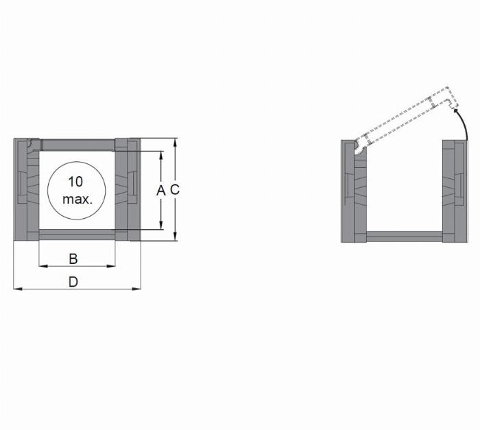 Catena portacavi CK15 larghezza 15mm, maglie singole